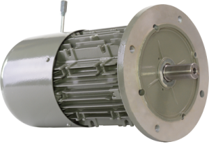 KEB motor with brake and hand release lever
