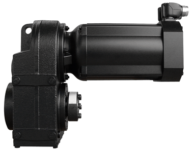 Offset gearing with servo motor