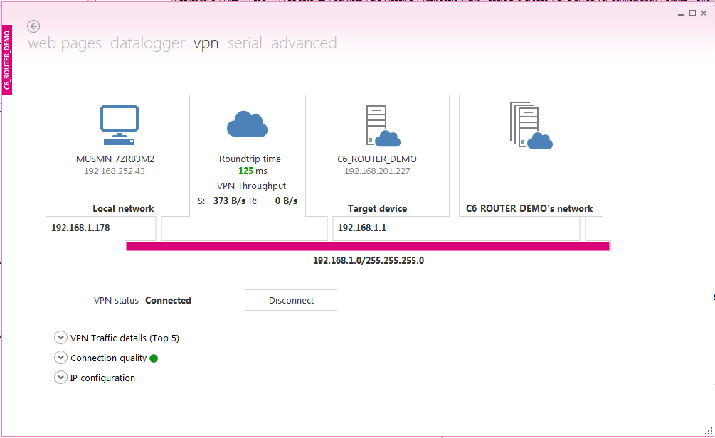 Setup VPN connection with Schneider PLC