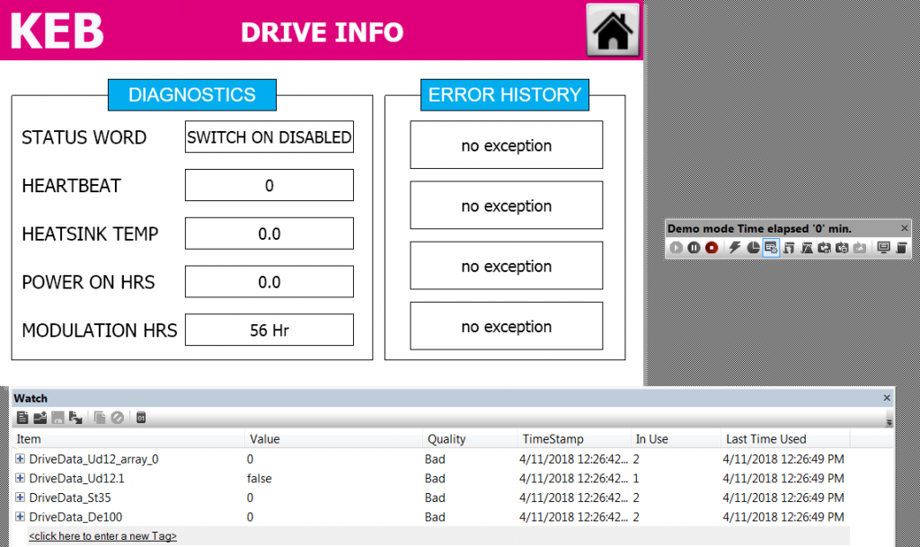 COMBIVIS Studio HMI - simulation mode