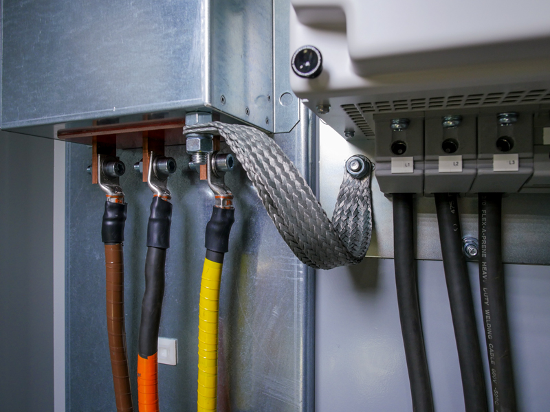 braided ground strap for VFD