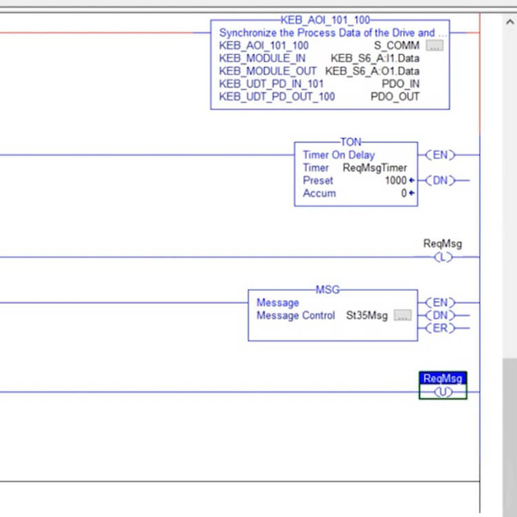 Tutorial on Beckhoff Logix 5000 software Figure 7 - Label ladder items
