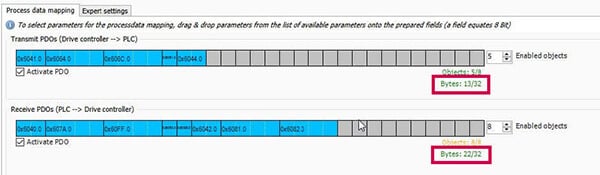 X6_Profinet Communication Setup_COMBIVIS KEB device process data