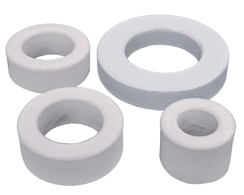 Group of ferrite rings designed to reduce EMI in industrial systems using VFDs