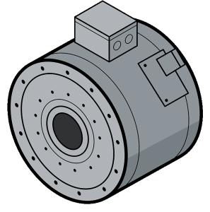 illustration of a torque motor or direct drive motor