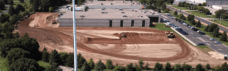 Construction work at KEB America Building Expansion
