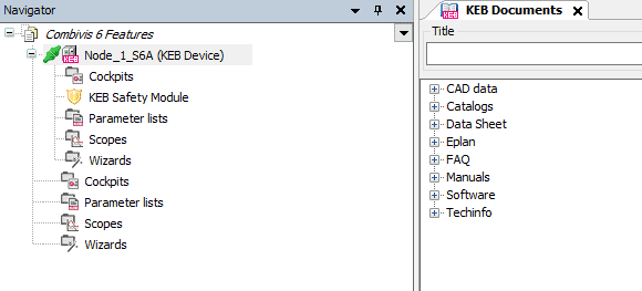 KEB Combivis software Document Database - Product Manuals and Catalogs