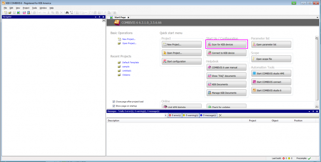 Scan for Device_Combivis 6 Programming Software