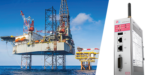 Image of an offshore drilling platform in the ocean
