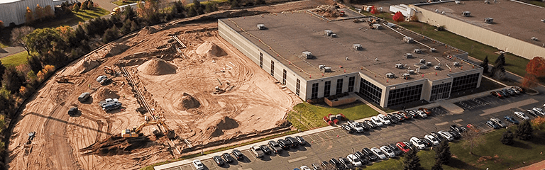 Aerial view of the manufacturing facility of KEB America