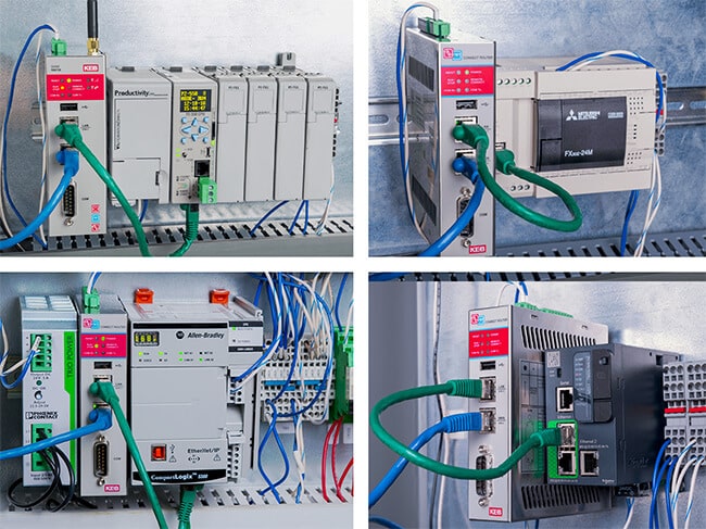 C6 router in a control panel gives Remote access to Allen-bradley, Mitsubishi electric, Automation direct and Schneider PLCs