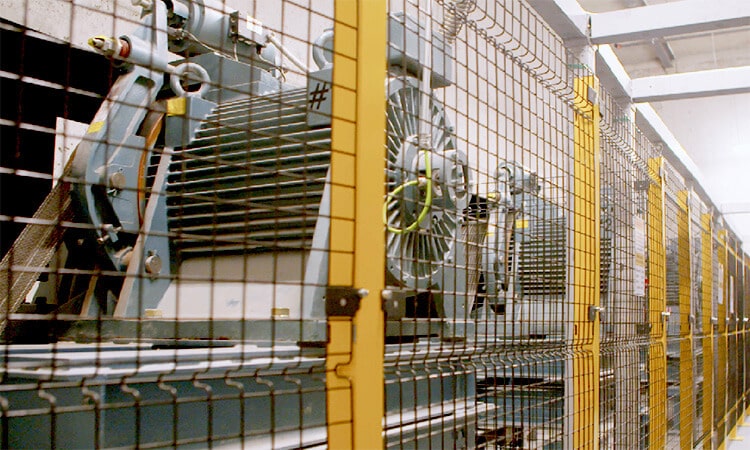imperial electric permanent magnet motor inside an elevator control room