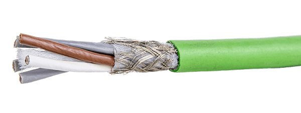Encoder feedback cable with emi shielding