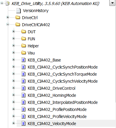 KEB CiA402 operating modes