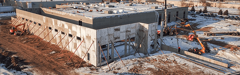 KEB America Building Expansion_New Addition Walls