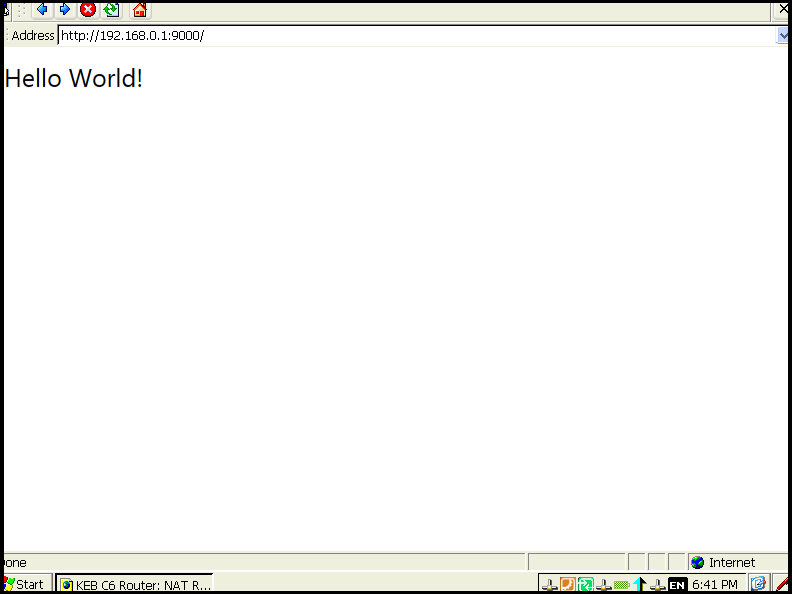 Application of NAT rules with the C6 Router