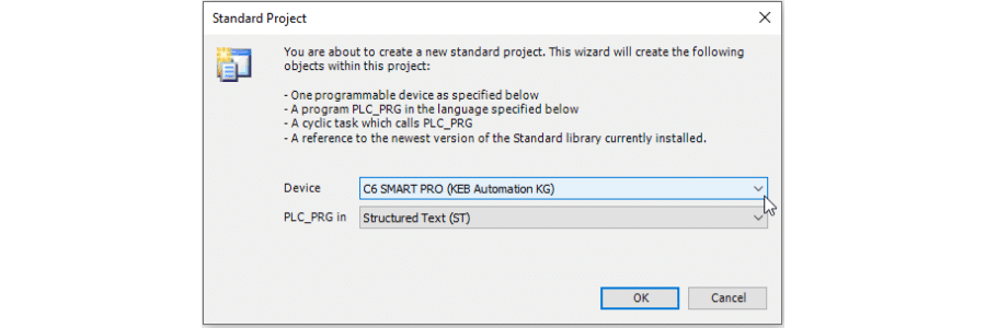 select C6 Smart to receive the logic