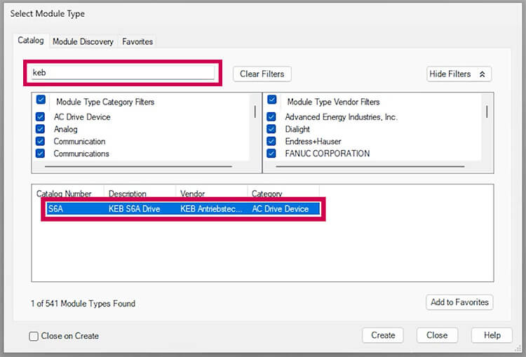 EtherNet/IP Tutorials in Logix 5000 software to Select Module type